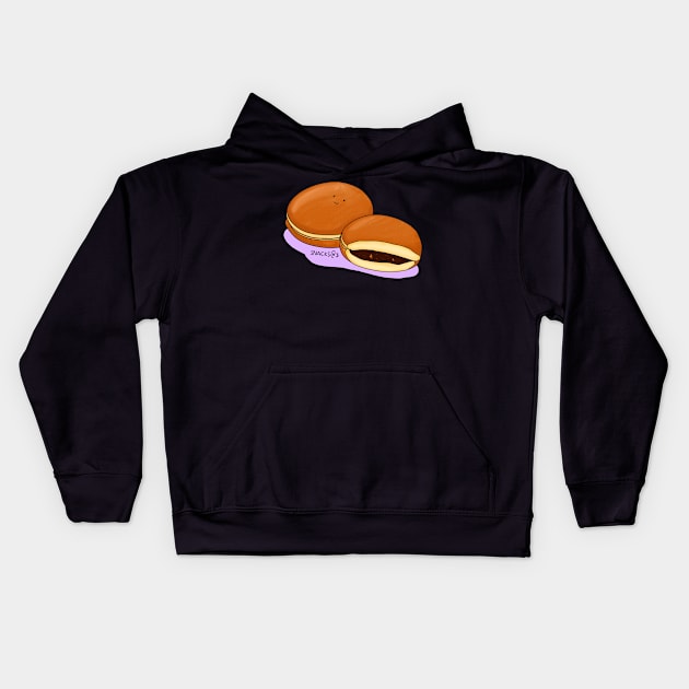 Delicious dorayaki with red bean paste Kids Hoodie by Snacks At 3